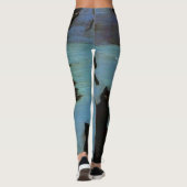 Louis Wain Cat Pirates Galleon in het motorlicht Leggings (Achterkant)