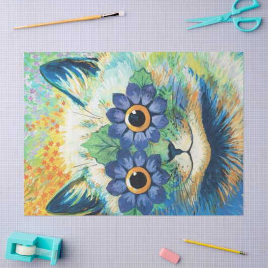 Louis Wain Cat Psychedelic Tissuepapier (Craft)