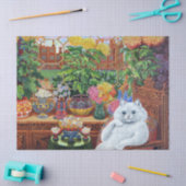 Louis Wain Cat Psychedelische decoupage Tissuepapier (Craft)