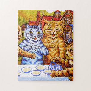 Louis Wain Cat Tea Party Legpuzzel