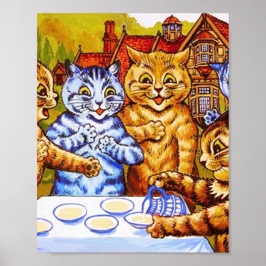 Louis Wain Cat Tea Party Poster (Voorkant)