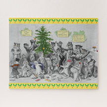 Louis Wain Cats Kerstparty