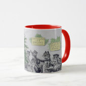  Louis Wain Cats Kerstparty Mok (Voorkant rechts)