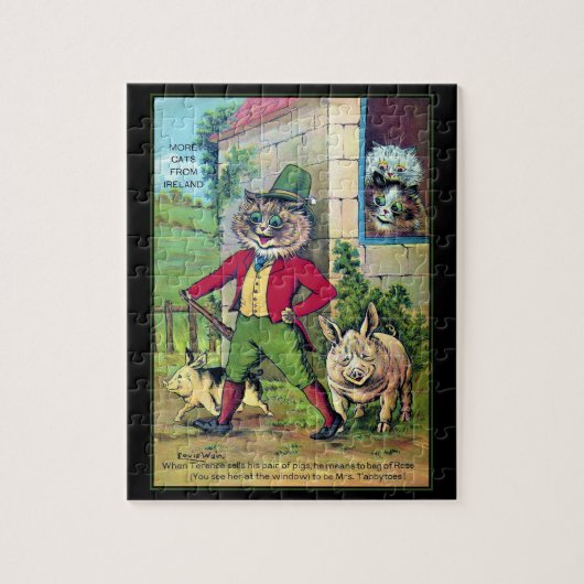 Louis Wain Cats uit Ierland Puzzle Legpuzzel (Verticaal)