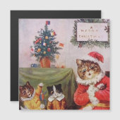 Louis Wain Christmas Cats Vintage Victorian Family (Voorkant / Achterkant)