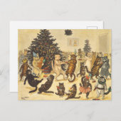 Louis Wain Christmas Party Briefkaart (Voorkant / Achterkant)