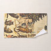 Louis Wain Christmas Party Handdoek (Handdoek)