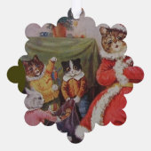 Louis Wain Christmas Time Cats Ornament Kaart (Achterkant)