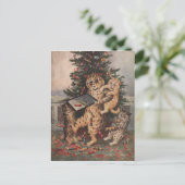Louis Wain Christmas Time in Catland Briefkaart (Staand voorkant)