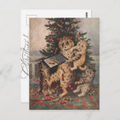 Louis Wain Christmas Time in Catland Briefkaart (Voorkant / Achterkant)