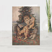 Louis Wain Christmas Time in Catland Card Kaart (Voorkant)