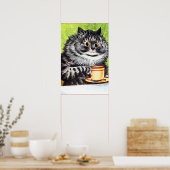 LOUIS WAIN COFFEE CAT BIG POSTER (Keuken)