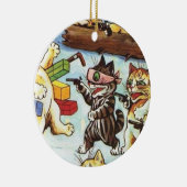 Louis Wain - de ambush - roofdieren en de brigande Keramisch Ornament (Rechts)