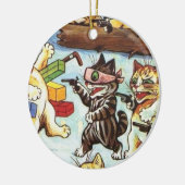 Louis Wain - de ambush - roofdieren en de brigande Keramisch Ornament (Links)