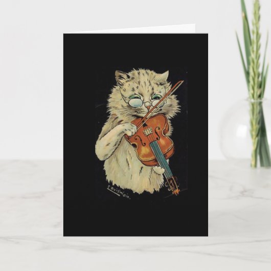 Louis Wain, de muzikant, Kat Art, Kaart (Voorkant)