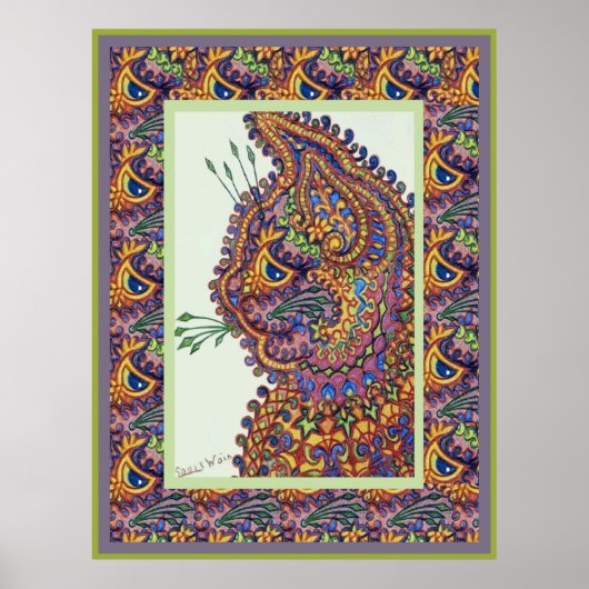 Louis Wain  Fantasy Wallpaper Cat Poster (Voorkant)
