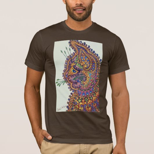 Louis Wain Fantasy Wallpaper T-Shirt (Voorkant)