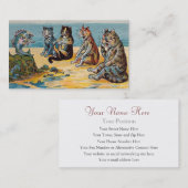 Louis Wain Fish Stories - Funny Cat Visitekaartje (Voorkant / Achterkant)