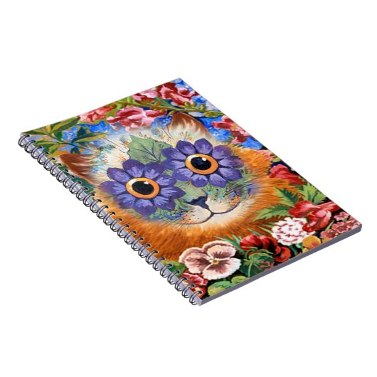  Louis Wain Flower Cat Art-laptop Notitieboek (Rechterzijde)