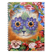  Louis Wain Flower Cat Art-laptop Notitieboek (Voorkant)