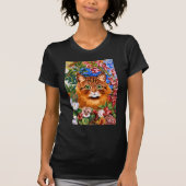  Louis Wain Flower Cat T-Shirt (Voorkant)