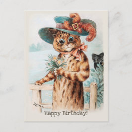 Louis Wain Flowers for the duchess Birthday CC1009 Briefkaart