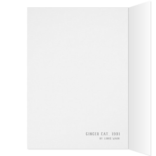 Louis Wain Ginger cat Birthday party uitnodiging (Binnen (Links))