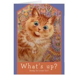 Louis Wain Ginger cat Birthday party uitnodiging
