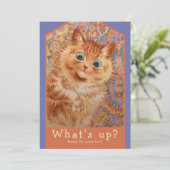 Louis Wain Ginger cat CC1085 Birthday party (Staand voorkant)