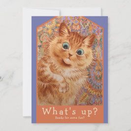 Louis Wain Ginger cat CC1085 Birthday party