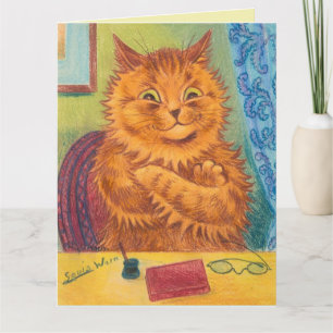 LOUIS WAIN GINGER ORANJE CAT DENKEN VAN JE KAARTEN
