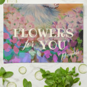  Louis Wain Happy Flower Cat Art Theedoek (Gevouwen)