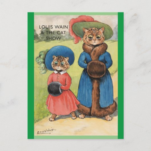 Louis Wain, het kat-Show, kunst Briefkaart (Voorkant)