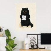 Louis Wain Home Sweet Home Zwart Kitten Grappig Ka Poster (Thuiskantoor)