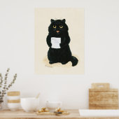 Louis Wain Home Sweet Home Zwart Kitten Grappig Ka Poster (Keuken)