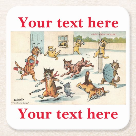 Louis Wain Kartonnen Onderzetters (Voorkant)
