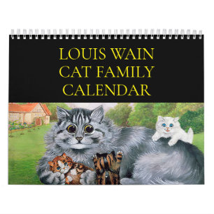 Louis Wain Kat Familie Kalender