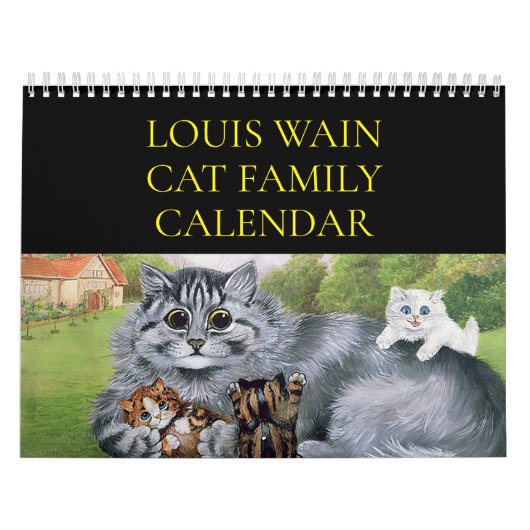 Louis Wain Kat Familie Kalender (Hoes)