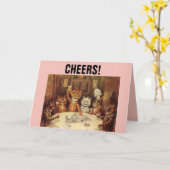 LOUIS WAIN KAT KATTEN NIEUWJAARSFEEST KAARTEN (Gele Bloem)