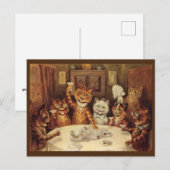 LOUIS WAIN KAT KATTEN POSTKAART, 'FEest' POSTCA Briefkaart (Voorkant / Achterkant)
