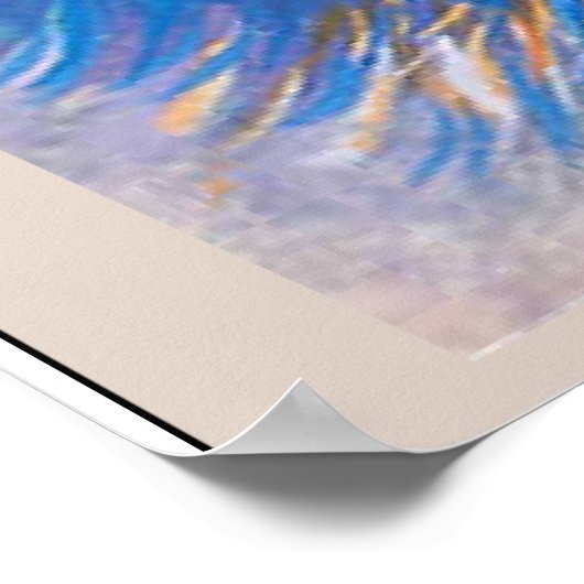 Louis Wain, Kat met ventilator gedecormeerde ogen, Poster (Hoek)