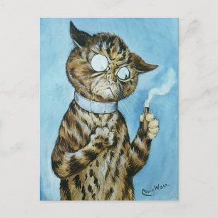 LOUIS WAIN KAT SIGARET ROKEN KUNST ANSICHTKAART BRIEFKAART