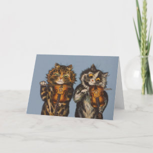 Louis Wain - Kat Violinisten - Anthropomorfe Kunst Kaart