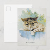 Louis Wain -  kat Volgende deuroverbeelding Feestdagenkaart (Voorkant / Achterkant)