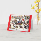 Louis Wain Katten 1 Kaart (Gele Bloem)