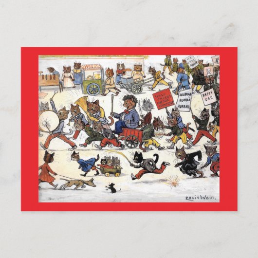 Louis Wain Katten 2 Briefkaart (Voorkant)