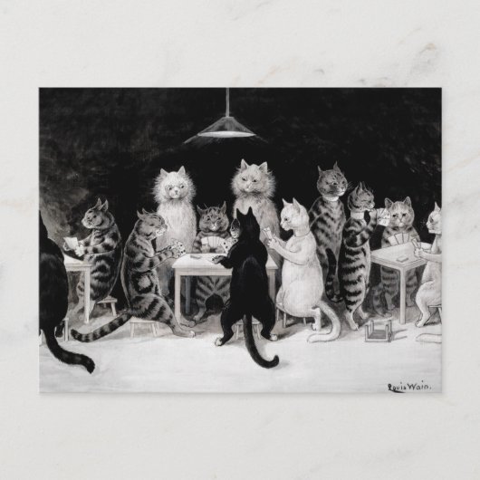 Louis Wain Katten 3 Briefkaart (Voorkant)