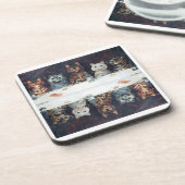 Louis Wain katten  Bier Onderzetter (Linkerzijde)