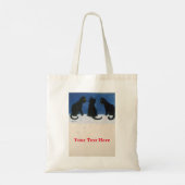 Louis Wain Katten in de Sneeuw Tote Bag (Achterkant)