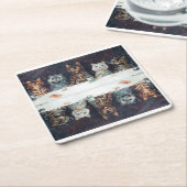Louis Wain katten Kartonnen Onderzetters (Schuin)